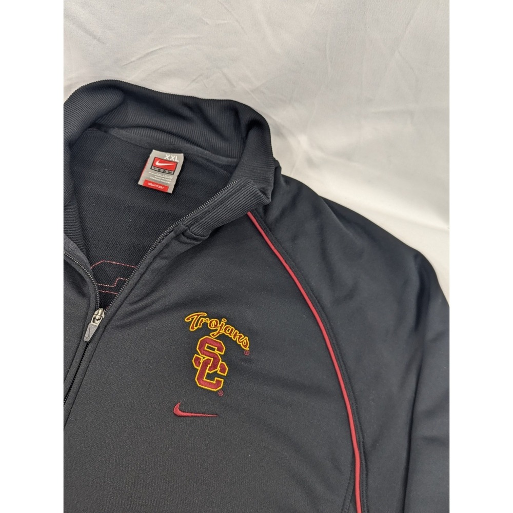 Vintage Nike Team Full Zip Track Jacket XXL Fit Dry‎ Embroidered USC Trojans EUC